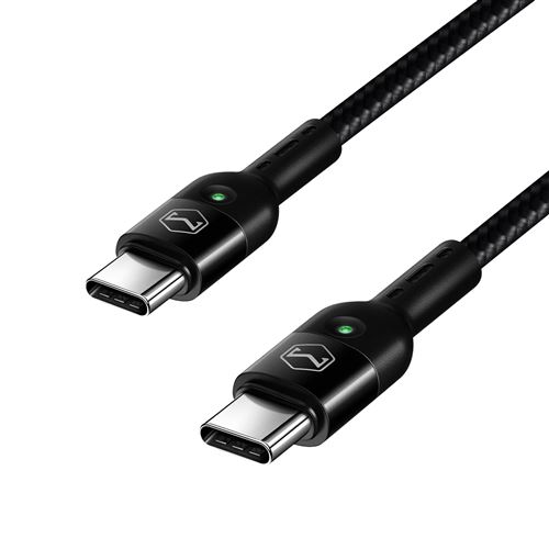 Câble USB-C vers USB-C Power Delivery 60W Étirable 43cm 1.8m Mcdodo Noir