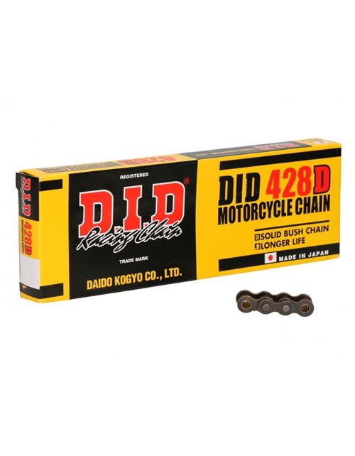 Chaîne de transmission D.I.D 428 D noir/noir 120 maillons