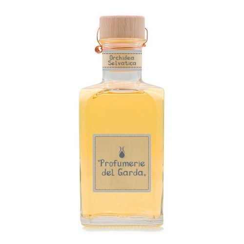 HOMEMANIA Diffuseur Orchidea Selvatica - assainisseur d'air avec bâtons - Parfum floral - 500 ml Jaune en Verre, Bois, Parfum, 7,5 x 7,5 x 19 cm