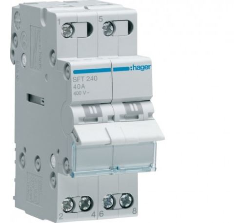 Hager Inverseur 2P 40A - Amont - I-0-Ii - Image 7