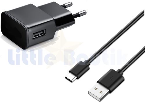 Chargeur secteur/USB + Câble USB/ Type C Synchro & Charge Universel pour Samsung / Sony / Wiko / LG /HUAWEI Noir