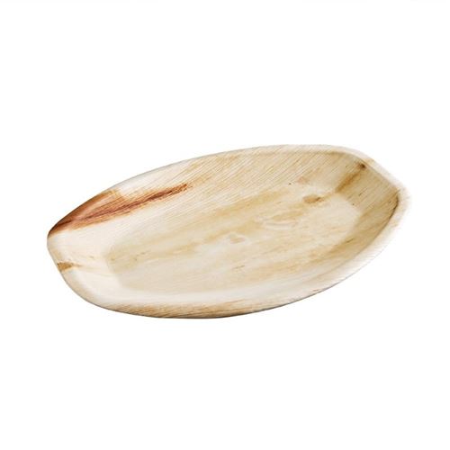 Plat ovale en feuilles de palmier 360 x 240 mm - Fiesta - x 100 - Feuilles de palmier