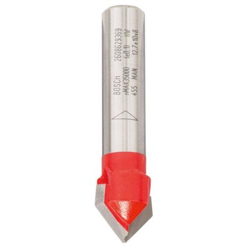 Bosch Professional Fraise à Rainurer Droit En V 8 Mm D 12,7 Mm Longueur 10 Mm G 44,5 Mm 90°