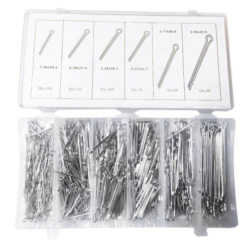 Cotter Pin Goupille Assortiment Boîte Fixings Set Organiseur 6 Tailles 555Pcs JJGJ018
