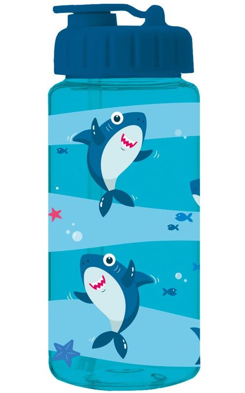 Arditex gourde 400 ml de requin 16 cm bleu