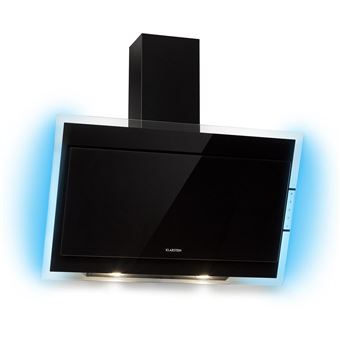116 Sur Klarstein Mirage 90 Hotte Aspirante Murale 90cm Evacuation 550 M H Eclairage Led Classe A Verre Noir Hotte Decorative Murale Achat Prix Fnac
