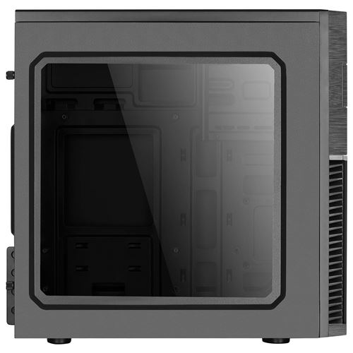 aerocool boitier mini tour micro atx aerocool cs-105 blue avec fenêtre (noir) noir