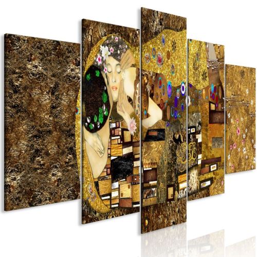 Tableau - Cheek Kiss (5 Parts) Wide .Taille : 225x100