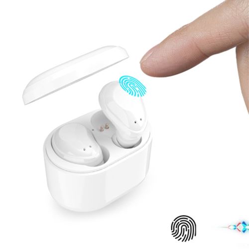 ecouteur stéréo sans fil bluetooth X6 TWS étanche IPX5 avec station de charge - Blanc