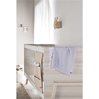 Vox Pack Lit Bebe 60x120 Armoire Blanc Et Bois Clair Collection