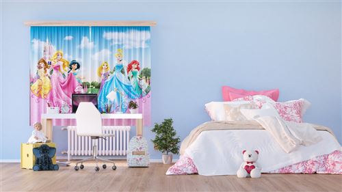 Rideaux - Princesses Disney - modèle Robes de bal - 2 pièces 90 cm x 160cm
