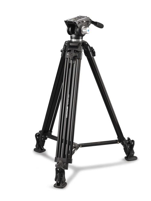 Cullmann Terra 480 Appareil Photo/vidéo Trépied Avec Tête Fluide 2 Voies, 184,5 Cm Noir