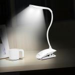 Wilktop Lampe de Bureau LED, Lampe de Table Dimmable Charge sans fil 6 W et  Port de Charge USB Lampe de Lecture de Protection des yeux, 10 Niveaux de