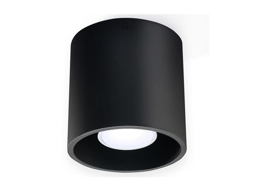 Plafonnier design ORBAS - aluminium - D. 10 x H. 10 cm - noir