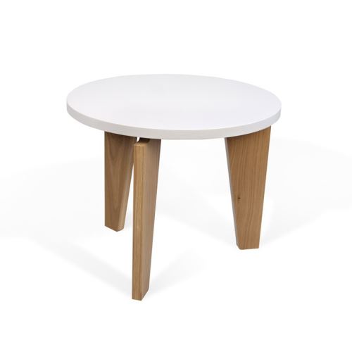 Paris prix - temahome - table d'appoint 50cm 'magnolia' blanc mat