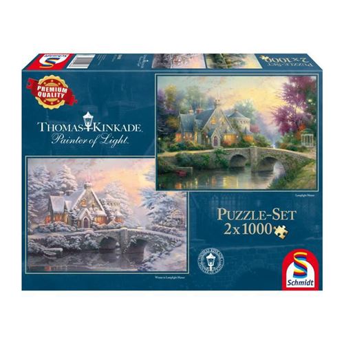 Schmidt Spiele 59468 Winter in Lamplight Manour Puzzle (2 x 1000 pièces)