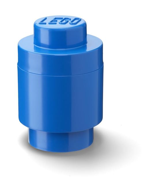 Lego Pierre De Stockage Ronde 1 Nop 12,3 X 18 Cm Polypropylène Bleu