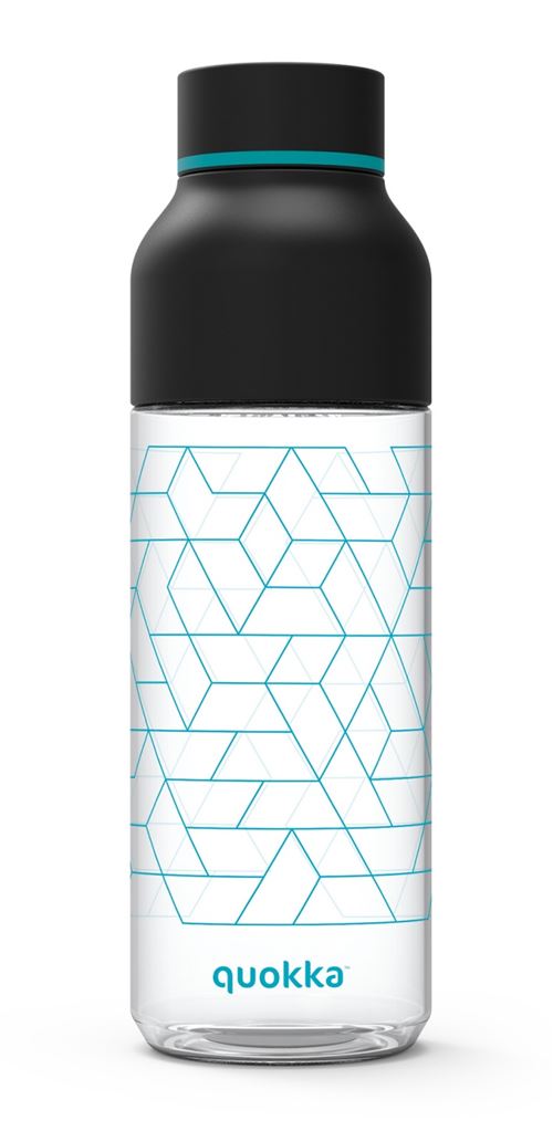 Quokka gourde Tritan IceGeo Black 720 ml transparent
