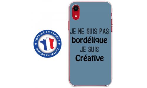 Coque souple pour Apple iPhone XR avec impression Motifs Je ne suis pas bordélique bleu