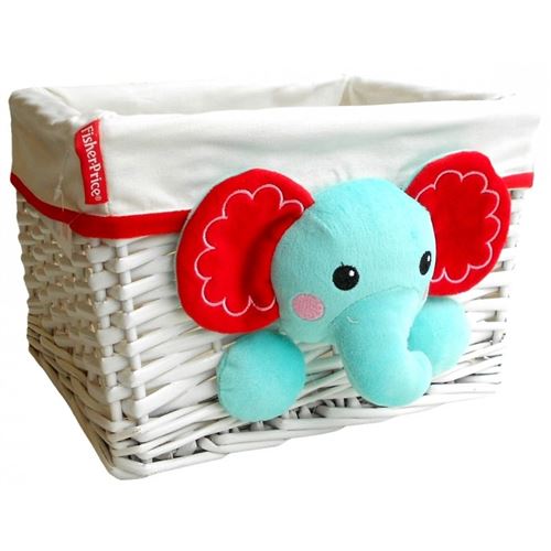 Fisher-Price boîte de rangement éléphant 15 litres blanc / bleu