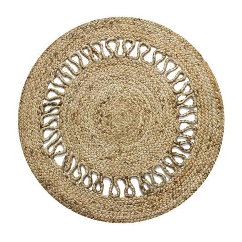tapis funny - ø 70 cm - vague naturel