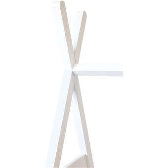 Lit tipi pin massif blanc Rokade 90x190 cm - Lit enfant - Achat & prix