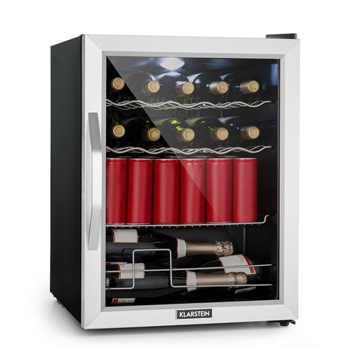 Mini Frigo - Klarstein Beersafe XL Mix It - Réfrigérateur Bar - 60L - Cee D - Acier Inoxydable