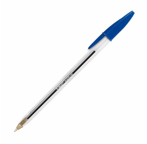 Stylo-bille BIC Bleu - Corps Plastique, Pointe Moyenne, Idéal Pour L'école, Le Bureau, L'écriture Quotidienne