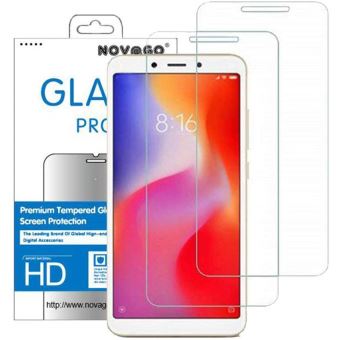 Pack Protection Xiaomi Redmi 7A - 2 Films Verre Trempé + Coque - Anti-rayures, Anti-chocs, 9H - Marque Novago, Neuf Sous Emballage