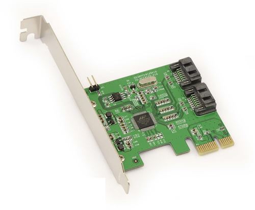 Carte Contrôleur PCI EXPRESS (PCIe) - 2 PORTS SATA 3 6GB - CHIPSET MARVELL 88SE9120-NAA2