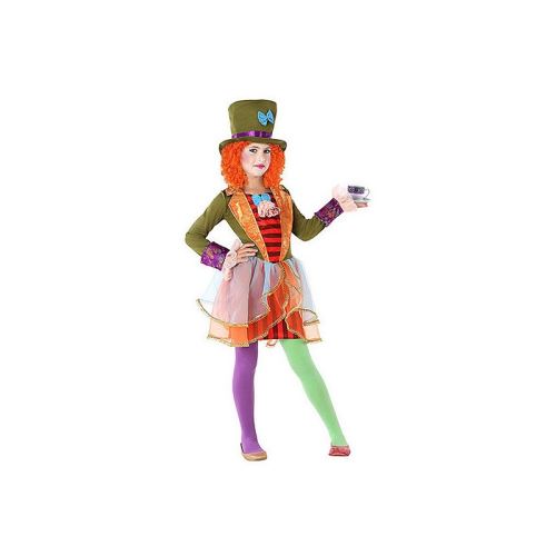 Déguisement pour Enfants Femme chapelier fou (2 Pcs) (Taille 7-9 Ans)