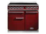 Falcon 1000 Deluxe - Cuisinière (four à deux étages) - pose libre - largeur : 99 cm - profondeur : 60 cm - hauteur : 91.2 cm - classe A - Rouge cerise