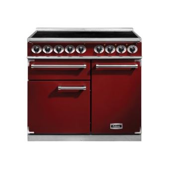 Falcon 1000 Deluxe - Cuisinière (four à deux étages) - pose libre - largeur : 99 cm - profondeur : 60 cm - hauteur : 91.2 cm - classe A - Rouge cerise