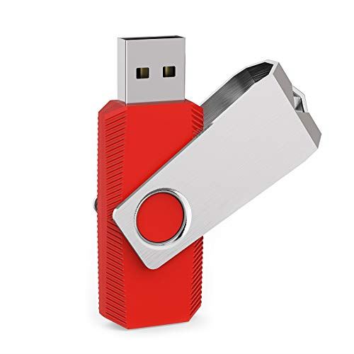 RAOYI Clef USB 32 Go Memory Stick Pivotant Clés USB 2.0 Flash Drive Stockage Rotation Disque Thumb Drive avec Indicateur LED Rouge