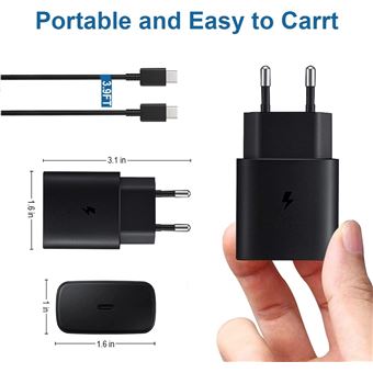 New Pow 25W USB C Smartphone Chargeur Rapide et Cable USB C pour