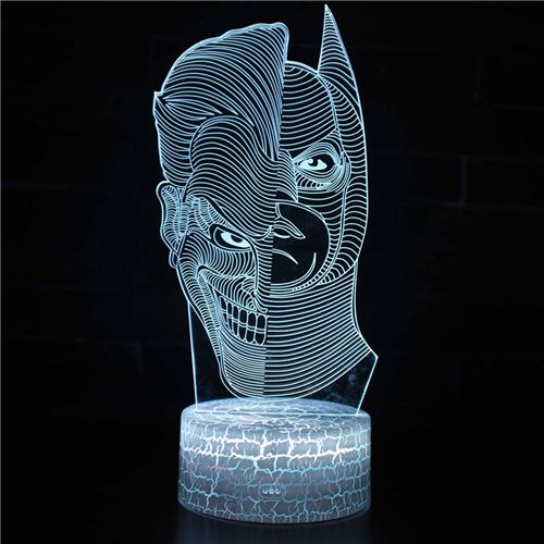 Lampe 3D Tactile Veilleuses Enfant 7 Couleurs avec Telecommande - Batman #295