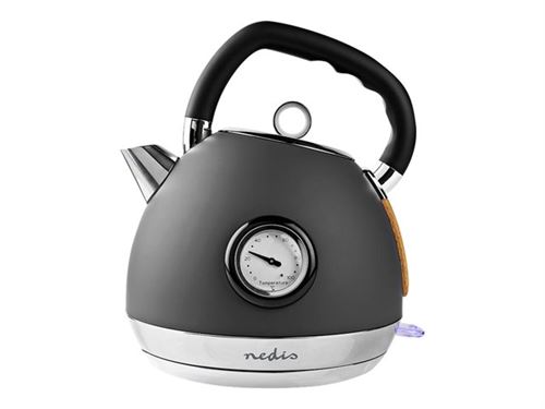 Nedis KAWK530EGY - Bouilloire - 1.8 litres - 2200 Watt - gris
