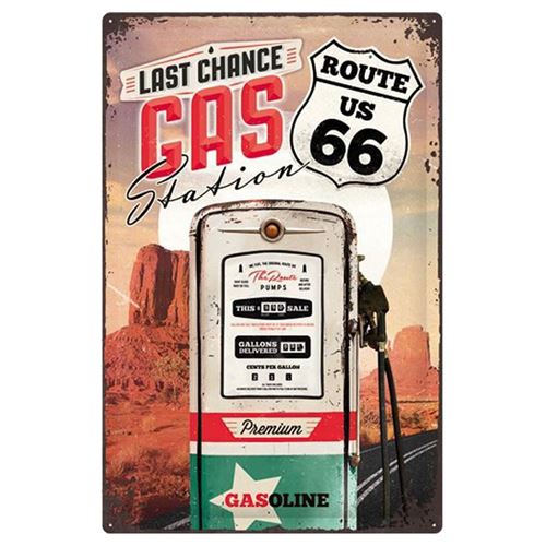 Grande plaque métal Route 66