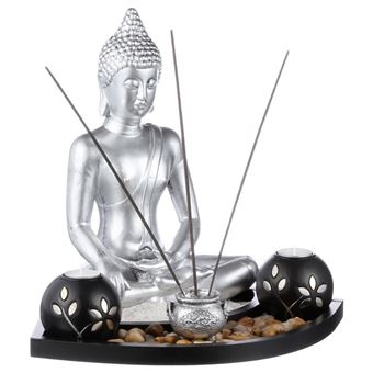 Statuette Bouddha Zen Avec Plateau Et Decorations Galets Photophores Achat Prix Fnac Statuette Bouddha Zen Avec Plateau Et Decorations Galets Photophores Achat Prix Fnac