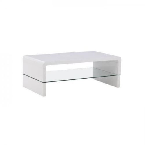 PRIMIS Table basse contemporain laque blanc 105x55cm PRIMIS Table basse contemporain laque blanc 105x55cm
