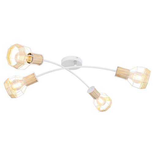 Plafonnier design scandinave Bana - 4 Ampoules - Blanc