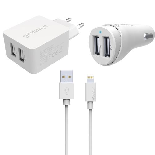 GREEN ECO Kit fast charge sec duo et cac duo + housse + cable li