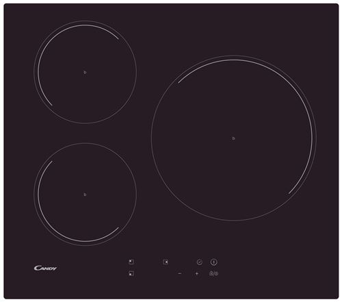 Candy CI633C - Table de cuisson à induction - 3 plaques de cuisson - noir