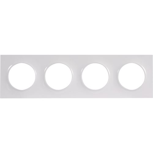Schneider Electric - Plaque Odace Styl - 4 postes - Blanc - Image 2