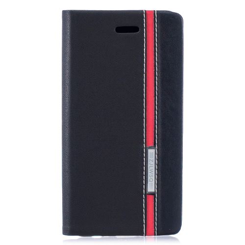 Etui en PU couleur contrastante avec porte-cartes noir pour votre Huawei P30