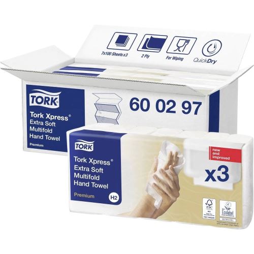 tork-panno interplegada Vierge 340 x 210 mm, 21 Boîtes de 150 Boîte Mouchoirs