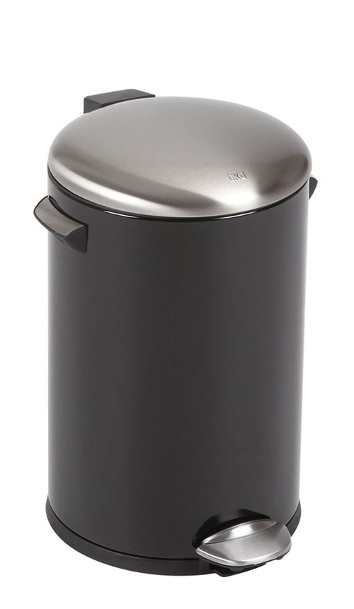 Poubelle belle deluxe step bin 12l noir, eko