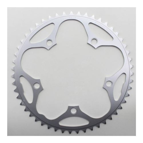 Plateau route 5bra 51dts d.130 exterieur dural argent stronglight type shimano