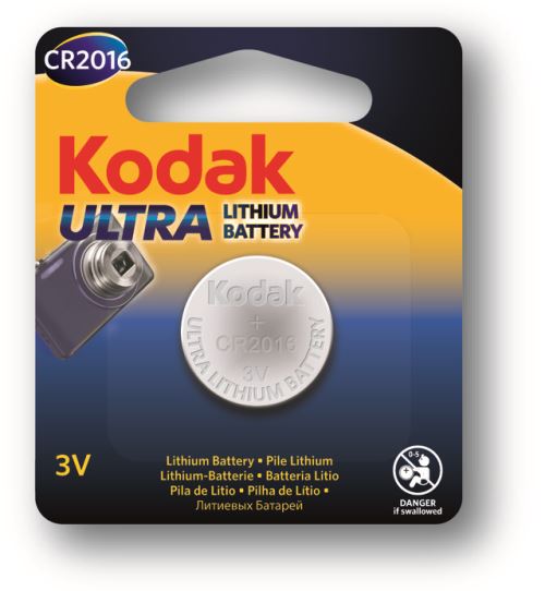 KODAK - Pile - Ultra Lithium - CR 2016 - à l'unite