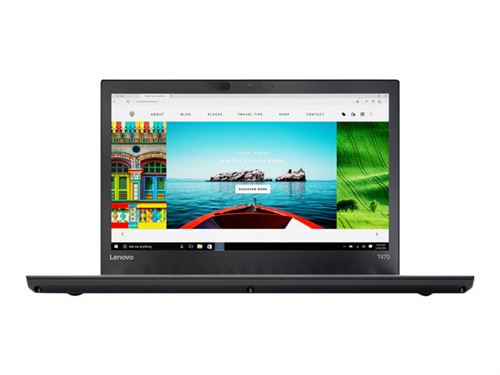 Lenovo Thinkpad T470 20Hd - Intel Core i5 - 7200U / Jusqu'À 3.1 Ghz - Win 10 Pro 64 Bits - Hd Graphics 620 - 8 Go Ram - 256 Go SSD Tcg Opal Encryption 2, Nvme - 14" Ips 1920 X 1080 (Full Hd) - Gigabit Ethernet - Wi-Fi 5 - Noir - Clavier : Anglais